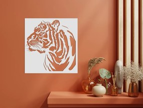 drevko Drevený obraz na stenu Profil tigra Rozmer obrazu: 34 x 32,5 cm, Farba dekorácie: Čierna