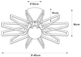 Lucide 77184/45/31 - Stropné svietidlo ZIDANE 1xE27/15W/230V biela/hnedá