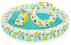 Bestway Nafukovací SET - bazén 122 cm, plavecký kruh 46 cm, lopta 27 cm