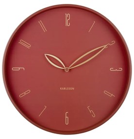 Karlsson 6012RD dizajnové nástenné hodiny červená, pr. 40 cm