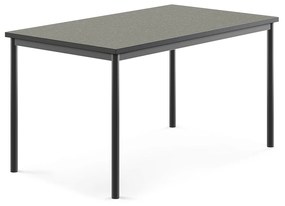 Stôl SONITUS, 1400x800x720 mm, linoleum - tmavošedá, antracit