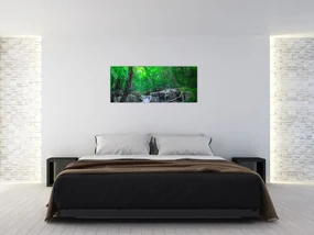 Obraz - Vodopád Erawan, Kanchanaburi, Thajsko (120x50 cm)