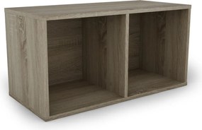 Nástenný regál s 2 priehradkami Jerry, dub sonoma