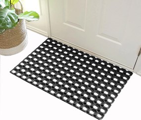 Home Elements Rohožka gumová Dierovaná čierna 40 x 60 cm