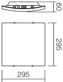 Redo 05-812 - Stropné svietidlo SHAKE 1xE27/42W/230V 29,5x29,5 cm biele
