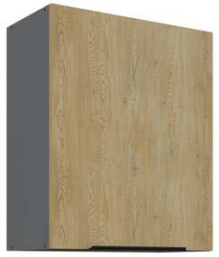 Horná kuchynská skrinka Carminia 60 G-72 1F (dub cremona + antracit). Akcia -21%. Vlastná spoľahlivá doprava až k Vám domov. 1127934