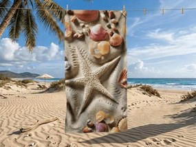 Rýchloschnúca plážová osuška OCEAN SAND farebná 70 x 140 cm, 100% mikrovlákno