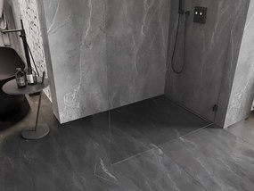 Mexen Lunar L, sprchová stena pravá 50 x 200 cm, 8mm číre sklo, čierny matný profil, 830L-050-000-70-00-P
