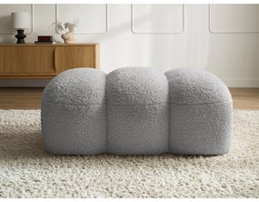 Svetlosivá podnožka z textílie buklé Hippolyte – Bobochic Paris