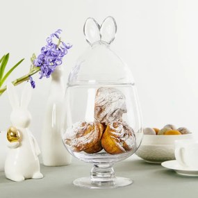 Podnos PRATA so skleneným vekom v tvare zajačích uší 845050