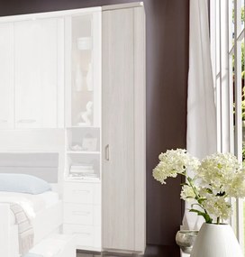 Šatníková skriňa Luxor, 33 cm, polárny smrekovec, pravá