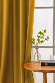 Horčicový záves OXFORD 140x250 cm Zavesenie: Riasiaca páska