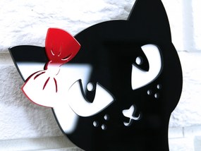 Nástenné hodiny Cat čierne