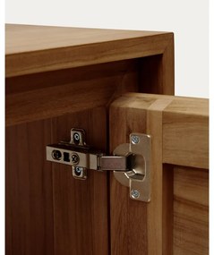 Tmavohnedá závesná skrinka pod umývadlo z teakového dreva 60x40 cm Kenta – Kave Home