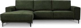 Zelená ženilková rohová pohovka (ľavý roh/s leňoškou) Copenhagen – Scandic