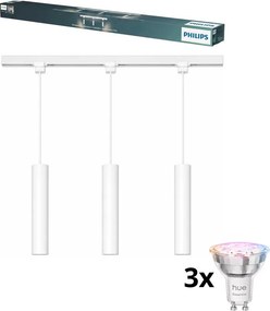 Philips - LED stmievateľný luster na lanku v lištovom systéme EASYLINK 3xGU10/4,7W/230V 1 m biela