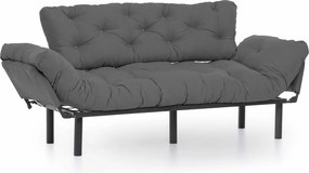 Třímístná rozkládací pohovka Nitta 185 cm šedá