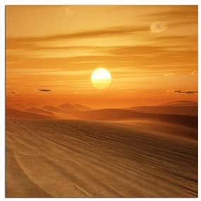 Obraz na plátne - Púštny západ slnka - štvorec 3917A (50x50 cm)