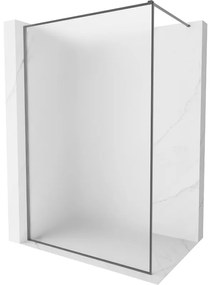 Mexen Kioto-XF, sprchová zástena s rámom 150 x 202 cm, 10mm sklo námraza, grafitový profil, 800-150-104-95-30-X