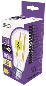 Emos LED žiarovka Filament A60 A++ 8W E27 teplá biela Z74270