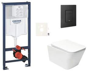 Závesný wc set do ľahkých stien / predstenová montáž SAT Infinitio SIKOGRSIN12EKF0