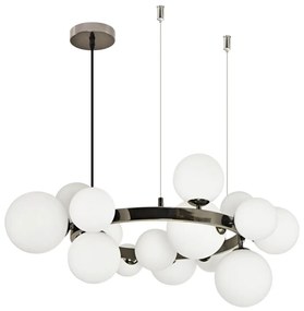 Brilagi - LED Luster na lanku MILLA 15xG9/3W/230V lesklý chróm/biela