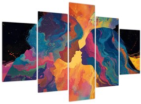 Obraz - Vesmírna láska (150x105 cm)