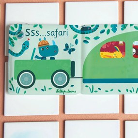 Lilliputiens - kúzelná knižka do vane s prísavkami – Safari