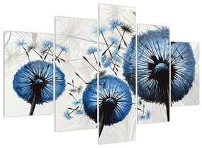 Obraz páperia modrých púpav (150x105 cm)