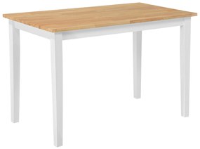 Jedálenská súprava stola a 4 stoličiek svetlé drevo/biela HOUSTON Beliani