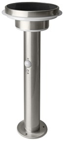 LEDVANCE Vonkajší LED stĺpik s čidlom ENDURA STYLE SOLAR, 6W, teplá biela, 40cm, strieborné