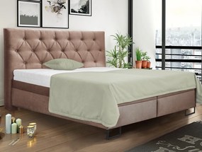 Posteľ Amy 180x200 cm, svetlo hnedá látka