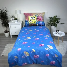 Detské obliečky z mikrovlákna SPONGEBOB PARTY farebné Rozmer obliečky: 70 x 90 cm | 140 x 200 cm