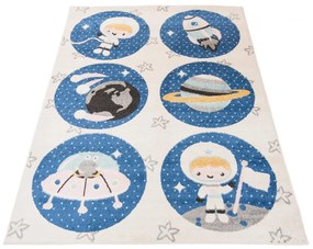 Detský kusový koberec Vesmír modrý 160x220cm