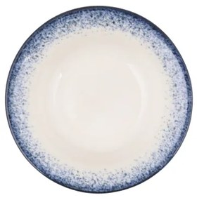 24-dielna jedálenská súprava, biela/modrá, porcelán