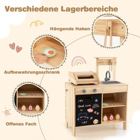 Drevená súprava na grilovanie s kuchynským setom Play Food & Grill Tools & Accessories