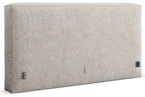 Béžová čalúnená dvojlôžková posteľ s úložným priestorom s roštom 200x200 cm Simon Olivia – Micadoni