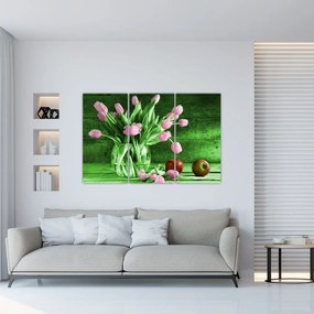 Tulipány vo váze, obraz na stenu