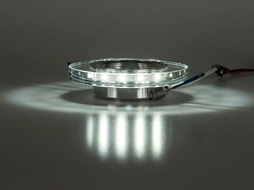 BERGE Podhľadové bodové svietidlo BRG71024 nevýklopné - GU10 - okrúhle + svietiaca LED pásik 3W studená biela