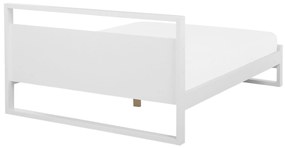 Biela drevená posteľ GIULIA 140x200 cm Beliani