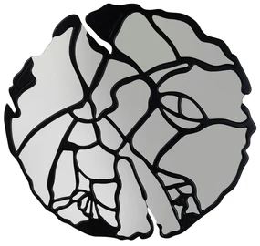 Pieces zrkadlo čierne Ø100 cm