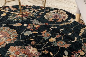 Vlnený kruhový koberec SUPERIOR LATICA Navy