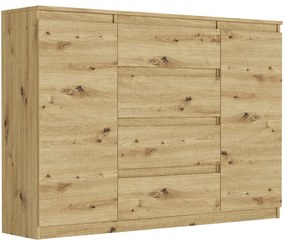 Priestranná komoda R-140-S4 - rôzne farebné prevedenia biela