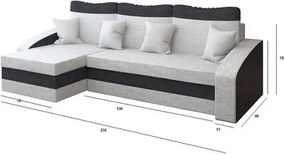 Rohová rozkladacia sedacia súprava HEWLET II