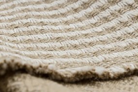 Koberec JUTE 3650 so strapcami krémový / béžový
