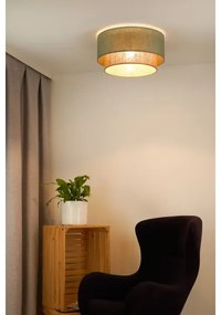 Duolla - Stropné svietidlo BOHO 1xE27/15W/230V pr. 45 cm zelená/hnedá