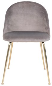 Svetlosivé zamatové jedálenské stoličky v súprave 2 ks Geneve – House Nordic