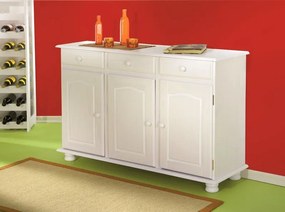 Komoda In-Livio, bielená borovica