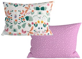 Súprava 2 ks dekoračných obliečok na vankúš LUNETTA 40x60 cm, ružová