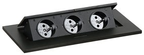 Stôl PRIMO INFINITY 1800 x 900 x 750, dub prírodný + stolná zásuvka TYP I, čierna